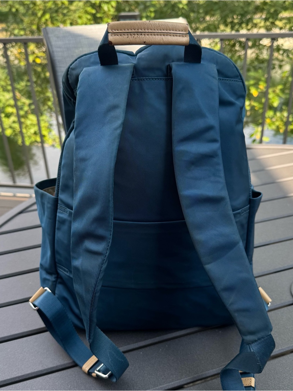 Tumi Navy Backpack with Gold-Tone Hardware - Picture 4 of 12